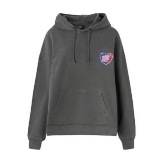 Tommy Hilfiger Neon Heart Hoodie Sweatshirt - Dames - Hoodies - Grijs - XS - Hoodies & sweatvesten