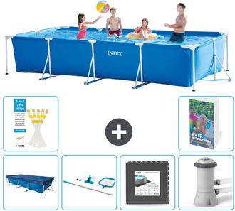 Intex Piscina Con Estructura Rectangular - 450x220x84 Cm - 7-piezas S163
