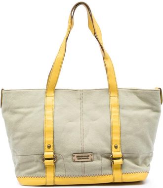Burberry Pre-owned Burberry Leather Trimmed Canvas Tote Ladies 0FEDXKUKC59N3FP7