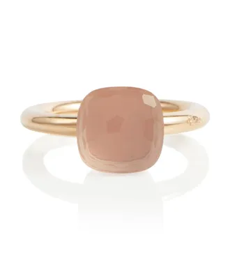POMELLATO Nudo 18kt gold ring with rose quartz