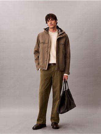 Calvin Klein Mens 3-In-1 Tech Shell Hooded Jacket - Brown - XL
