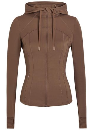 Tala Skinluxe Hooded Stretch-jersey Running Jacket - Brown - S (UK8-10 / S)