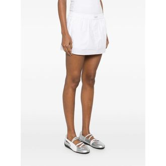 Alexander Wang Gathered Cotton Shorts - White