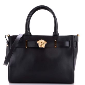Versace Palazzo Medusa Belted Convertible Tote Leather Large