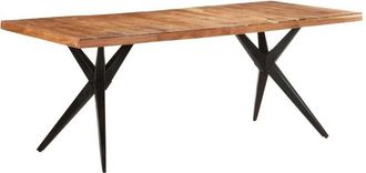 vidaXL Vidaxl - Mesa De Comedor Madera Maciza De Acacia 200x90x76 Cm