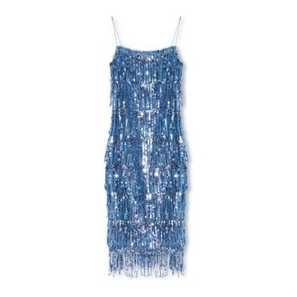 Sams&oslash;e & Sams&oslash;e Astella slipjurk - Dames - Feestkleedjes - Blauw - XS - Pailletten - Kleedjes