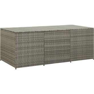 vidaXL vidaXL Baule da Giardino in Polyrattan 180x90x70 cm Grigio
