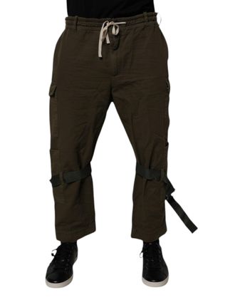 Dolce & Gabbana Unisex Brown Cotton Stretch Cargo Pants Elastane