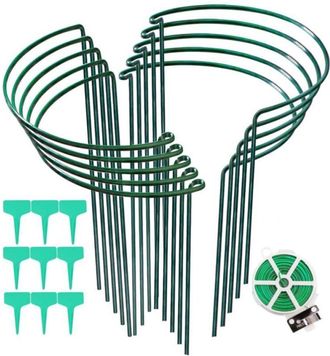 OEM 20x35cm, Juego De 10 Soportes Para Plantas, Soportes Met&aacute;licos Semicirculares Para Plantas De Jard&iacute;n, Jaulas Y Soportes Para Peon&iacute;as, Plantas En Macet