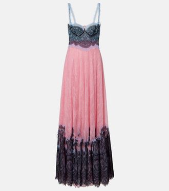 Costarellos Gallie lace gown