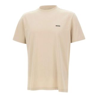 HUGO BOSS Hugo, T-Shirts, male, Beige, Size: 4XL Tee T-shirt