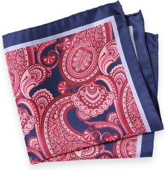 Paul Fredrick Paisley Silk Pocket Square