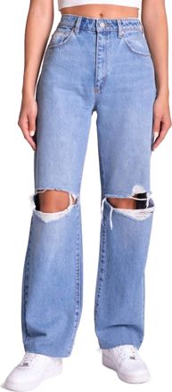 Abrand Carrie Britt Rip Jeans In Mid Vintage Blue