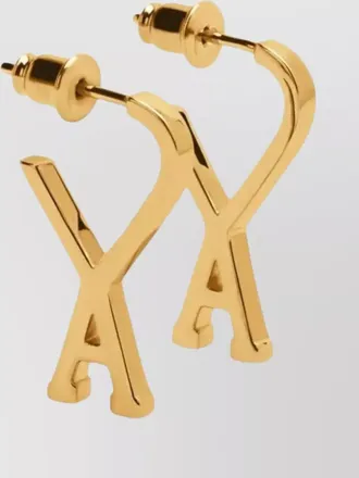 Ami heart friend letter gold hoop earrings