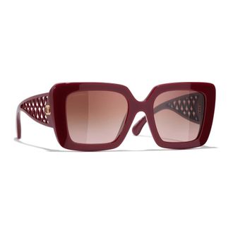 Chanel Dames, Accessoires, Rood, Maat: 52 MM Leer