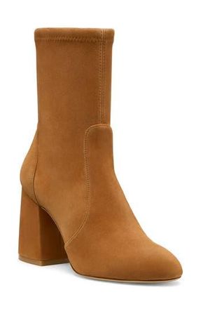 Stuart Weitzman Essentialist Stretch Bootie in Hazel Suede at Nordstrom Rack, Size 10