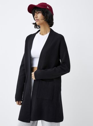 Twik Womens Long patch-pocket Cardigan Sweater