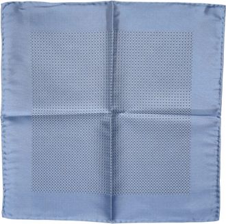 Dolce & Gabbana Lichtblauwe Zijden Vierkante Mannen Foulard Sjaal