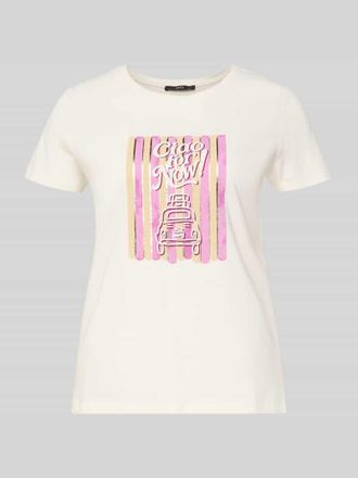 Zero T-Shirt mit Motiv-Print und Rundhalsausschnitt in Offwhite, Gr&ouml;&szlig;e 34