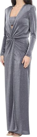 Simona Corsellini Fitted Lam&eacute; Dress - Silver