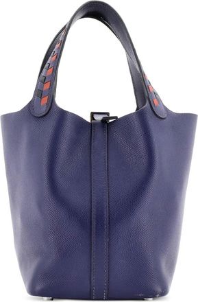 Herm&egrave;s Picotin Lock Bag Tressage Epsom PM bucket bag - Zwart
