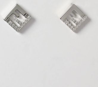 Fendi Orecchini Forever Fendi in ottone con strass incastonati