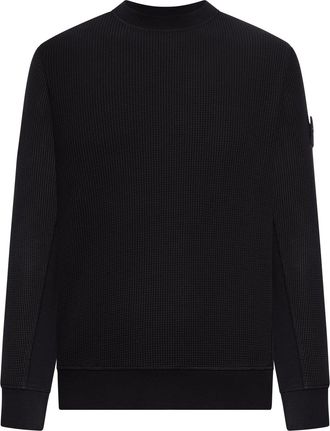Stone Island CREW NECK SWEATSHIRT IN ORGANIC COTTON WITH HONEYCOMB WORKMANSHIP - Stone Island - Man