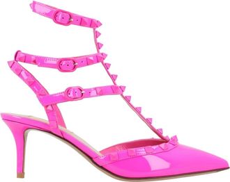 Valentino Schoenen, Dames, Roze, 38 EU, Leer, Rockstud Caged Pump 65mm