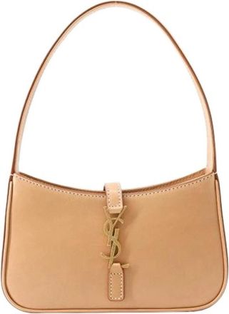 Saint Laurent Pre-owned Vintage Schoudertas - Dames - Vintage Schoudertas - Beige - ONE Size - Leer - Vintage