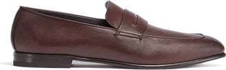 Ermenegildo Zegna Bruine leren loafers- klassieke stijl - Heren - Loafers - Bruin - 40 1/2 EU - Leer - Schoenen