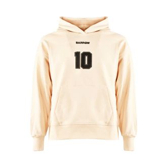 Barrow Hoodies, male, Brown, S, Cream Hoodie with Napoli Football Design