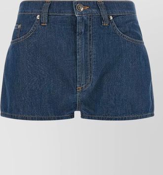 Versace high-rise denim shorts