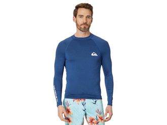 Quiksilver Everyday UPF50 Long Sleeve Rashguard Mens Swimwear Monaco Blue Heather : 2XL, Elastane/Polyester