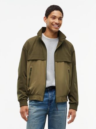Tommy Hilfiger Mens Water-Repellent Two-Tone Track Jacket - Huntsman Green - XL