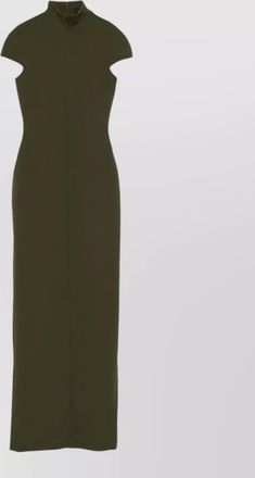 Solace London high neck cap sleeve maxi dress
