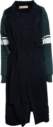 Marni Black coat with green sleeves
