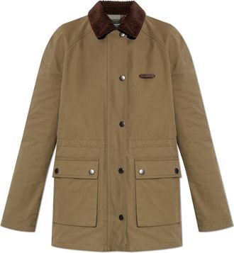 Moschino Jas met kraag - Dames - Zomerjassen - Groen - M - Katoen - Jassen