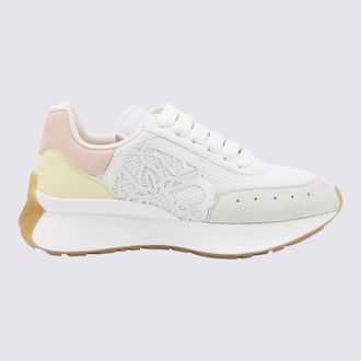 Alexander McQueen White Pink And Yellow Sprint Runner Sneakers