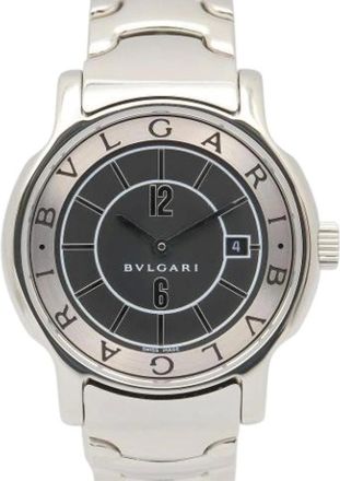 Bulgari Pre-owned Watches, female, Black, Size: ONE SIZE Pre-owned Vintage Stainless Steel Watch