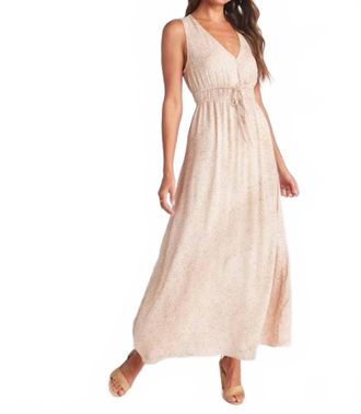 Bella Dahl V-Neck High-Low Midi Dress In Salvador Sand Print