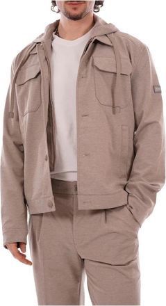 Yes-Zee Coats - Heren - Zomerjassen - Bruin - 2XL - Polyester - Jassen