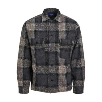 Jack & Jones Jack And Jones Heren Boucl&eacute; Regular Overhemd met lange mouwen (Zwart)