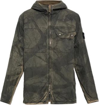 Stone Island Hooded Jacket - Heren - Jassen - Grijs - Maat: 2XL Nylon