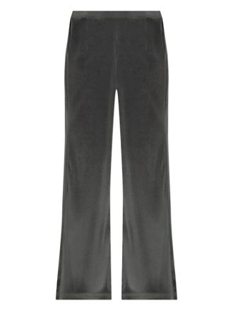 Balenciaga velour wide-leg track pants - women - Triacetate/Polyester - S - Grey