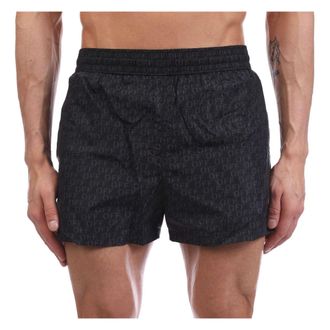 Off-white Off White Herenzwemshort met all-over print (Zwart)