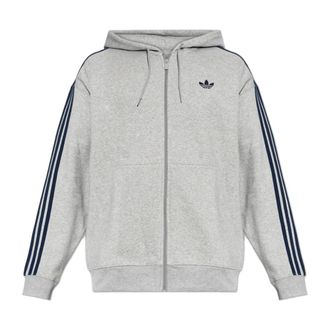 adidas Zip-through Hoodie - Heren - Vesten met rits - Grijs - S - Katoen - Hoodies & sweatvesten