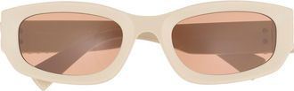 Miu Miu 53mm Irregular Sunglasses in Milk /Brown at Nordstrom