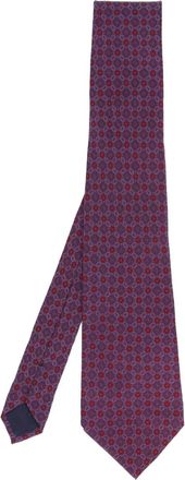 Balenciaga Cravatta in seta a fantasia - Viola