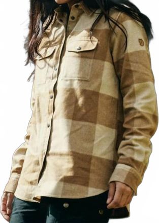Fj&auml;llr&auml;ven Canada Long-Sleeved Shirt In Buckwheat Brown-Light Beige