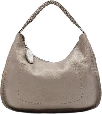 Fendi Pre-owned Vintage Schoudertas - Dames - Vintage Schoudertas - Bruin - ONE Size - Leer - Vintage